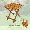 Whitecap Teak Grate Top Folding Tray Table 60030